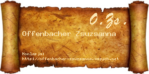 Offenbacher Zsuzsanna névjegykártya