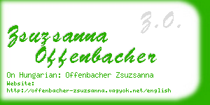 zsuzsanna offenbacher business card